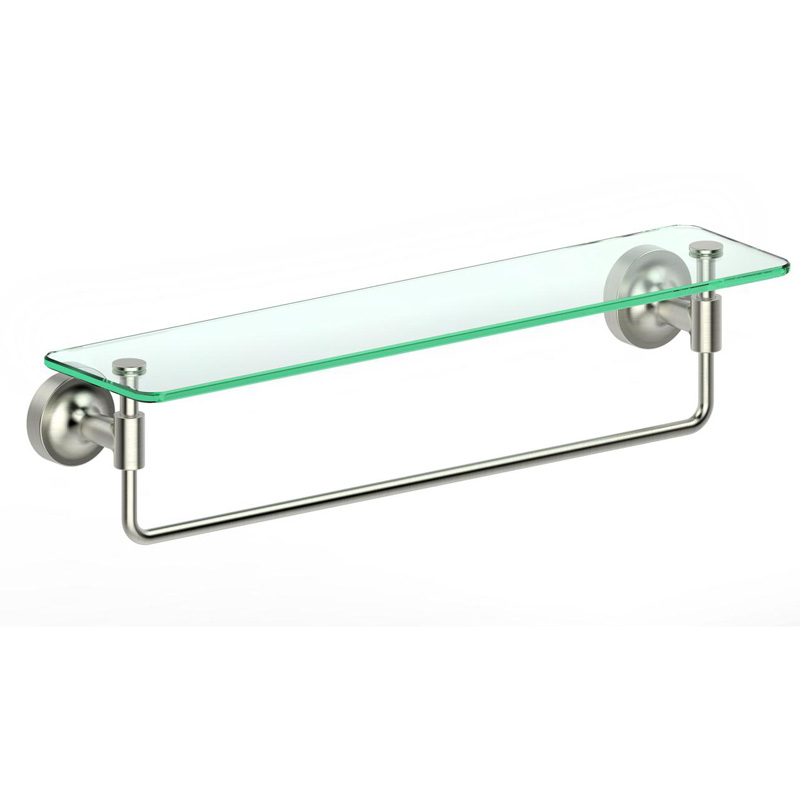 Banyo Glass Shelf na may Round Base