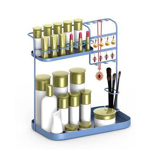 Double Layers Cosmetics Alahas Storage Rack