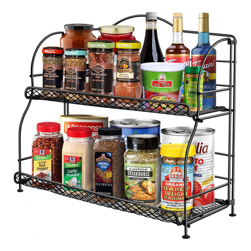 Hindi kinakalawang na asero storage rack 300mm Double Layers Folding Shelf